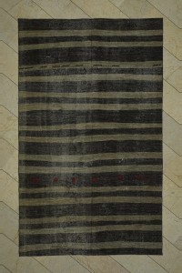 Goat Hair Rug 6x10 Striped Pattern Goat Hair Kilim Rug 182,295