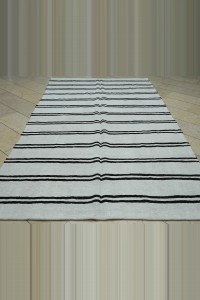 6x11 Dark Brown And White Organic Hemp Rug 182,321 - Turkish Hemp Rug  $i