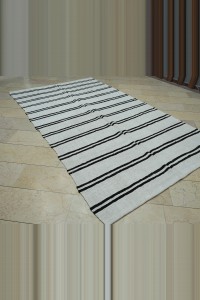 6x11 Dark Brown And White Organic Hemp Rug 182,321 - Turkish Hemp Rug  $i