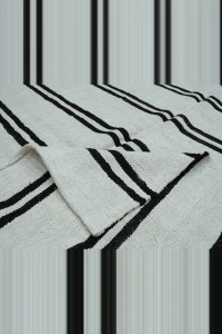 6x11 Dark Brown And White Organic Hemp Rug 182,321 - Turkish Hemp Rug  $i