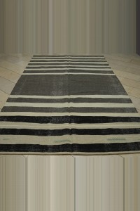 6x11 Flat Weave Gray Goat Hair Kilim Rug  188,334 - Goat Hair Rug  $i
