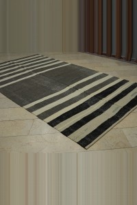 6x11 Flat Weave Gray Goat Hair Kilim Rug  188,334 - Goat Hair Rug  $i