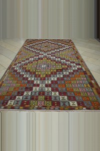 6x11 Old Embroidered Turkish Cicim Kilim Rug 184,332 - Turkish Kilim Rug  $i