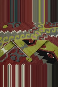 6x11 Old Turkish Colorful Kilim Rug 192,346 - Turkish Kilim Rug  $i