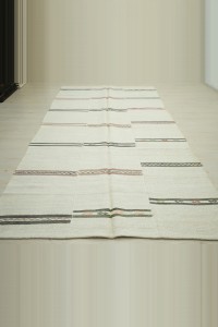 6x12 Etnic Stripe Organic Hemp Kilim Rug 178,352 - Turkish Hemp Rug  $i