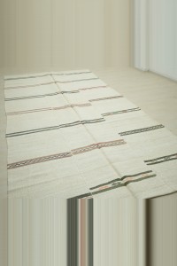 6x12 Etnic Stripe Organic Hemp Kilim Rug 178,352 - Turkish Hemp Rug  $i
