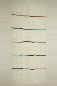 Turkish Hemp Rug 6x14 Large Long Striped Hemp Kilim Rug  176,408