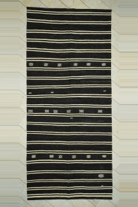 Turkish Natural Rug 6x14 Minimalist Decor Naturel Goat Hair Kilim Rug 190,426