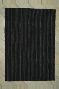 Goat Hair Rug 6x8 Gray Stripe Dark Brown Goat Hair Rug 177,254