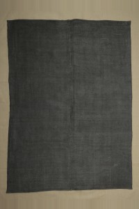 Turkish Hemp Rug 6x8 Overdye Black Hemp Rug 180,249