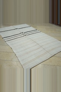 6x9.5 Handmade striped turkish hemp rug 166,288 - Turkish Hemp Rug  $i
