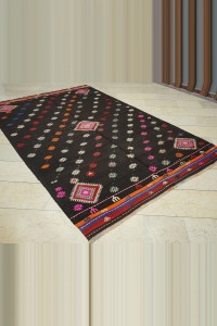 6x9.6 Brown Goat Hair KIlim Rug 183,293 - Goat Hair Rug  $i