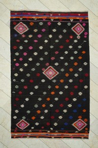 Goat Hair Rug 6x9.6 Brown Goat Hair KIlim Rug 183,293