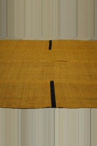6x9 Overdye Saffron Hemp Kilim Rug 185,266 - Turkish Hemp Rug  $i