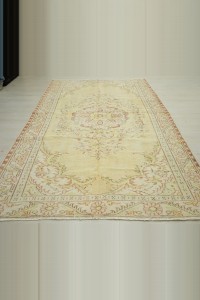 6x9 Pastel Yellow Vintage Oushak Rug 177,283 - Oushak Rug  $i