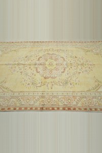 6x9 Pastel Yellow Vintage Oushak Rug 177,283 - Oushak Rug  $i
