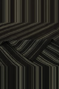 6x9 Stripe Dark Brown Gray Goat Hair Kilim Rug 184,268 - Goat Hair Rug  $i