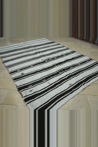 7x10 minimal stripe handmade vintage hemp rug 216,305 - Turkish Hemp Rug  $i