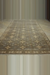 7x11.6 Brownish Gray Antique Kars Carpet Rug 207,354 - Turkish Carpet Rug  $i