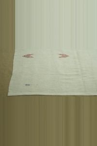 7x11 Feet Arrow Embrodiery on Hemp Rug 197,336 - Turkish Hemp Rug  $i