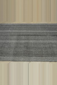 7x11 Natural Plain Gray Kilim Rug 217,332 - Grey Turkish Rug  $i
