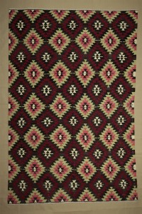 Turkish Kilim Rug 7x11 Old Flat Weave Kilim Rug 216,332