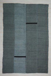 Turkish Hemp Rug 7x11 Overdye Gray Turkish Hemp Kilim Rug 216,322