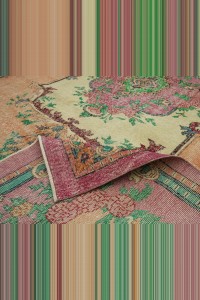 7x11 Vintage Oushak Carpet Rug. 224,323 - Oushak Rug  $i