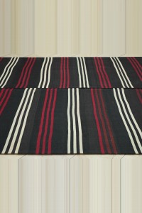 7x11 Vintage Stripe Goat Hair Rug 220,340 - Goat Hair Rug  $i