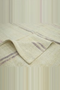 7x12 Minimalist Striped Organic Hemp Kilim Rug 200,356 - Turkish Hemp Rug  $i