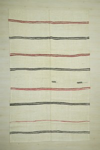 Turkish Hemp Rug 7x12 Turkish Stripe Hemp Kilim Rug 217,362