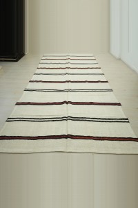 7x13 Striped Pattern Turkish Hemp Kilim Rug 202,394 - Turkish Hemp Rug  $i