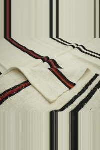 7x13 Striped Pattern Turkish Hemp Kilim Rug 202,394 - Turkish Hemp Rug  $i