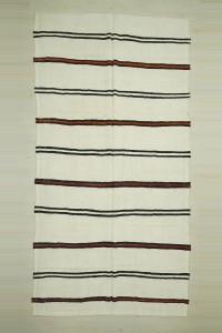 Turkish Hemp Rug 7x13 Striped Pattern Turkish Hemp Kilim Rug 202,394