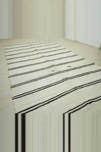 7x14 Wide And Long Brown And White Hemp Rug 214,408 - Turkish Hemp Rug  $i
