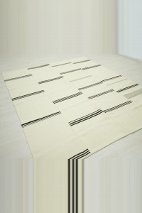 7x8 Modern Stripe Moroccan Style Turkish Kilim Rug 213,252 - Turkish Natural Rug  $i