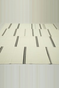 7x8 Modern Stripe Moroccan Style Turkish Kilim Rug 213,252 - Turkish Natural Rug  $i