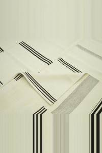 7x8 Modern Stripe Moroccan Style Turkish Kilim Rug 213,252 - Turkish Natural Rug  $i