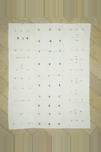 Turkish Natural Rug 7x9 Cotton On Cotton Woven Kilim Rug. 204,263