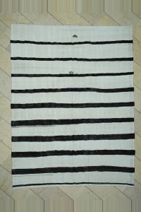 Turkish Hemp Rug 7x9 vintage stripe handmade turkish hemp kilim rug 206,268