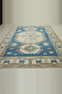 7x9 Wool Navy Blue Oushak Rug. 217x274 - Oushak Rug  $i