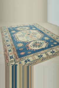 7x9 Wool Navy Blue Oushak Rug. 217x274 - Oushak Rug  $i