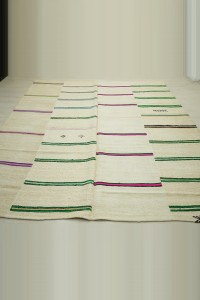 8x10 Broken Stripe Hemp Kilim Rug  248,300 - Turkish Hemp Rug  $i