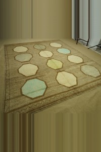 8x10 Karz Pattern Natural Oushak Rug. 253,304 - Turkish Carpet Rug  $i