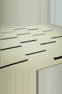 8x10 Minimalist Decor Stripe Kilim Rug 250,290 - Turkish Natural Rug  $i