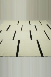 8x10 Minimalist Decor Stripe Kilim Rug 250,290 - Turkish Natural Rug  $i