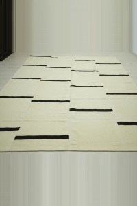 8x10 Modern Stripe Flat Weave Rug. 242,302 - Turkish Natural Rug  $i