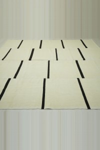 8x10 Modern Stripe Flat Weave Rug. 242,302 - Turkish Natural Rug  $i