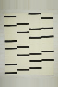 Turkish Natural Rug 8x10 Modern Stripe Kilim Rug. 242,303