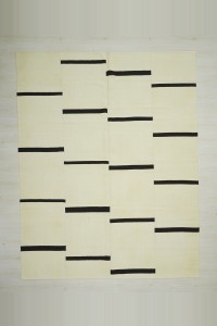 Turkish Natural Rug 8x10 Modern Stripe Turkish Kilim Rug 242,306